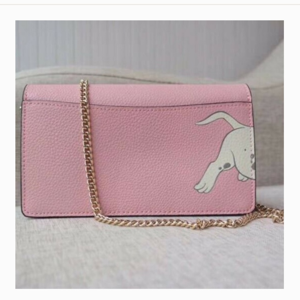 DISNEY X COACH CALLIE CHAIN CLUTCH WITH DALMATIAN - Picture 7 of 8